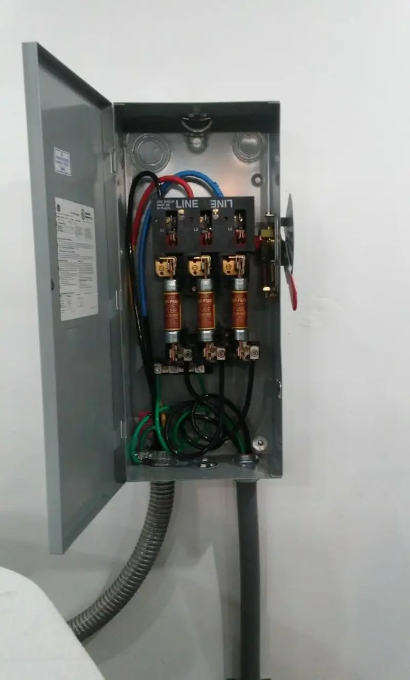Three-phase disconnect switch installed for Electrical Wiring & Rewiring in Maplewood